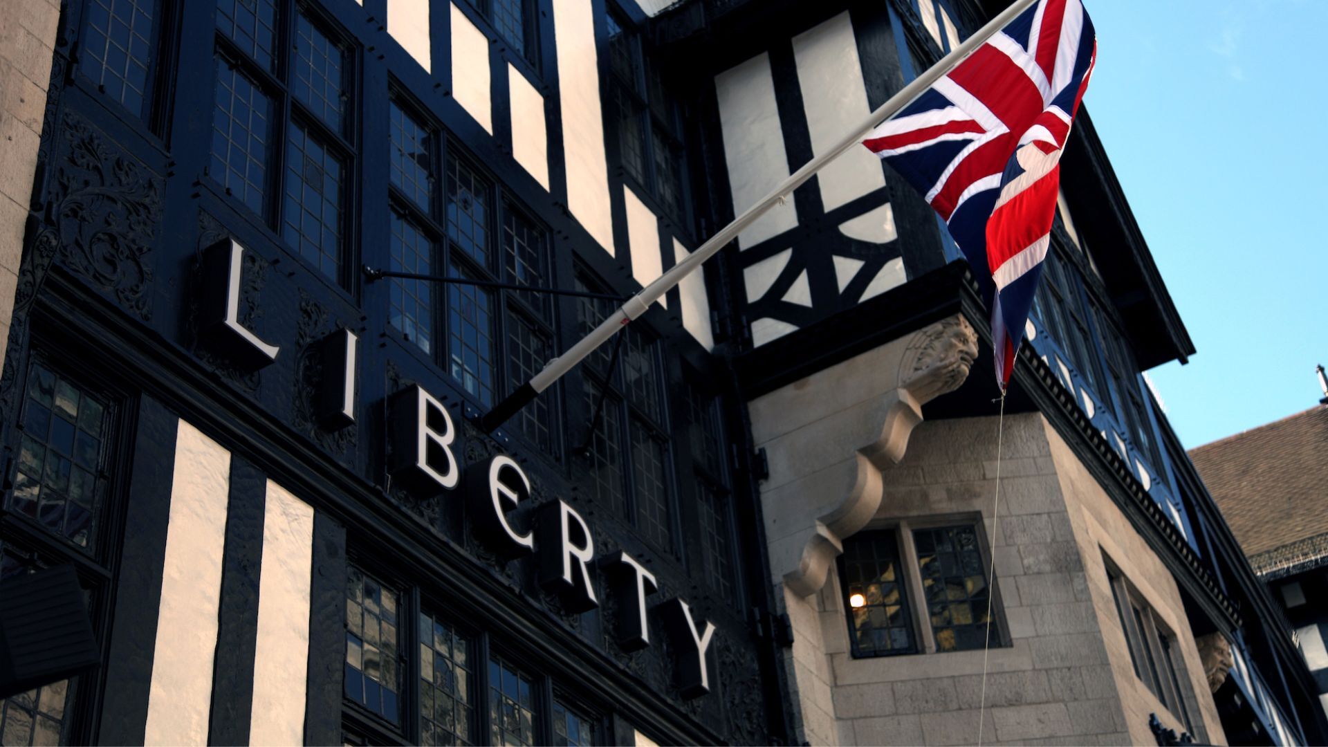 The exterior of the Liberty London storefront 