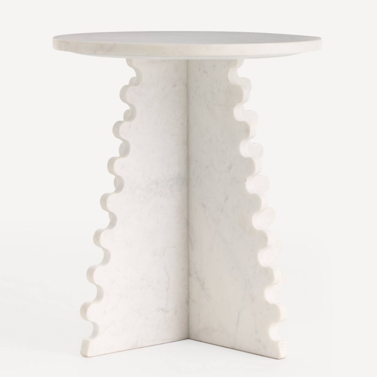A small marble side table